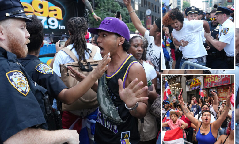 Cops shut down NYC Dominican Day Parade as unruly crowd swarms 6th Ave. and teen slashes 65yo: sources