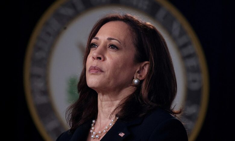 U.S. Vice President Kamala Harris attends an infrastructure event