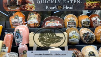 Display of Boar's Head meats and sausages at a Safeway store in San Rafael, California, amid a recall due to a listeria outbreak.