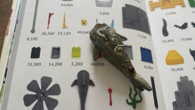 A rare Lego piece lost at sea in the 1990s was caught by a fisherman recently.