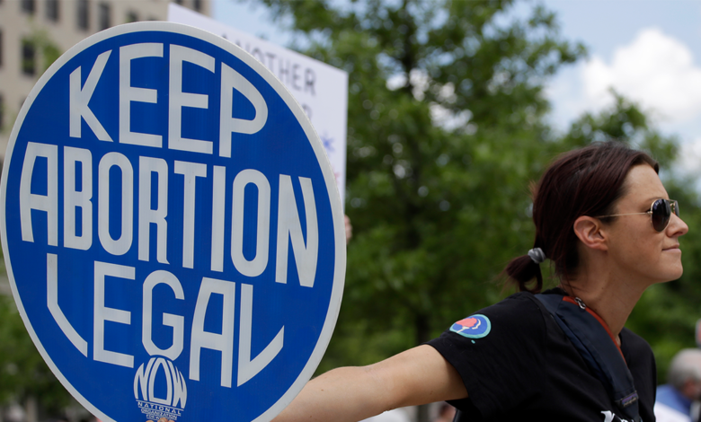 abortion-rights protester