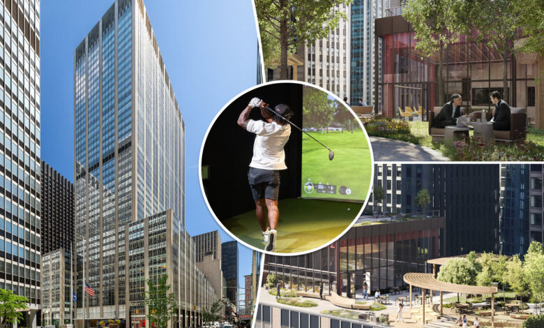 1290 Sixth Avenue skyscraper adds 'eagle' nest with Five Iron Golf