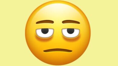 Yellow emoji with a sad face and bags under the eyes, one of eight new emojis coming to smartphones next year