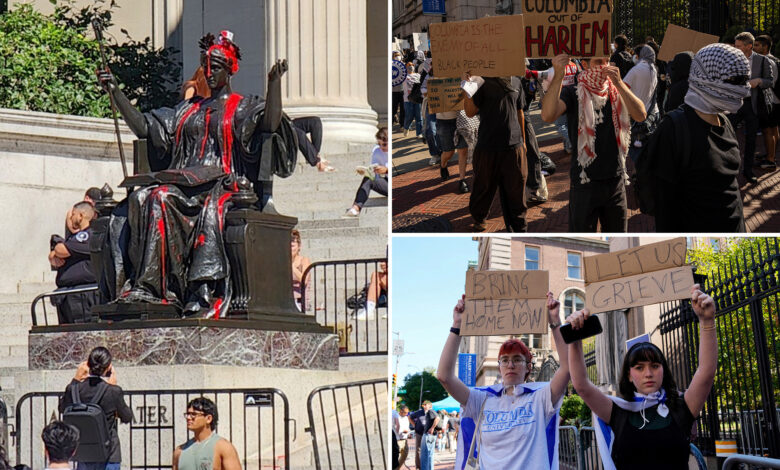 Anti-Israel protesters swarm Columbia University as classes kick off