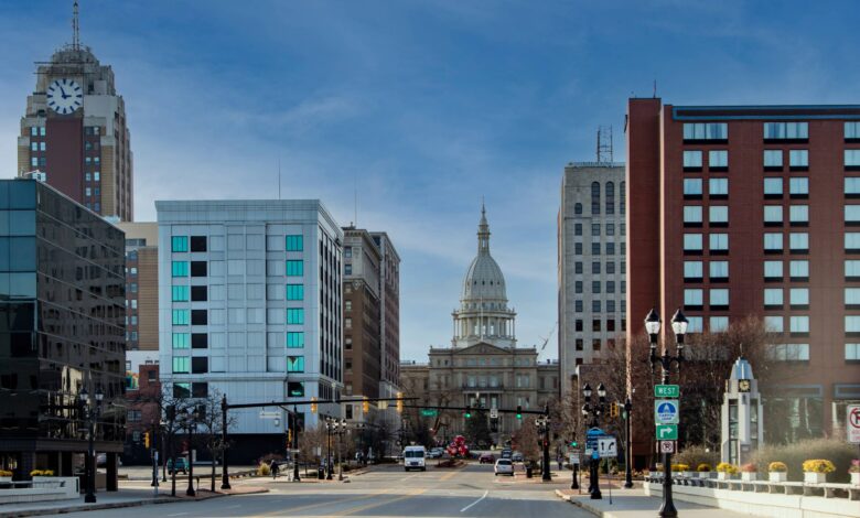 Downtown Lansing and the Michigan State Capitol Building