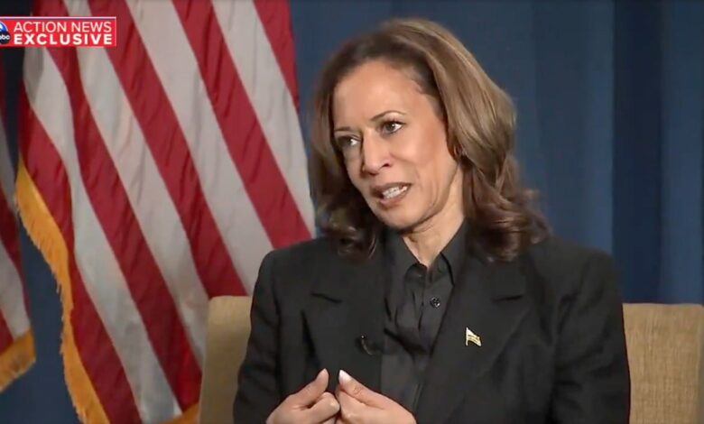 Kamala Harris talks with Philadelphia anchor