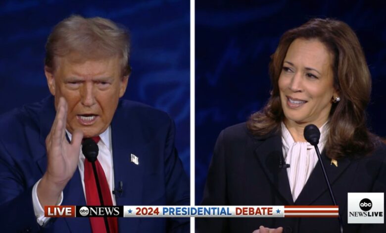 Donald Trump and Kamala Harris debate