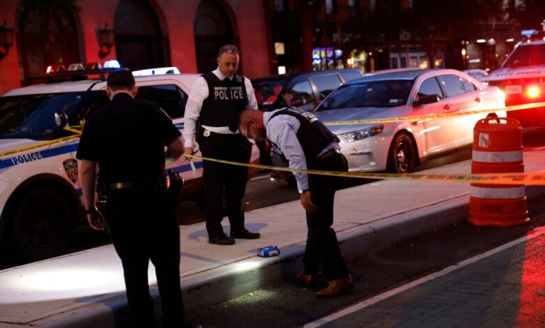 One victim was shot and wounded in midtown Tuesday night.