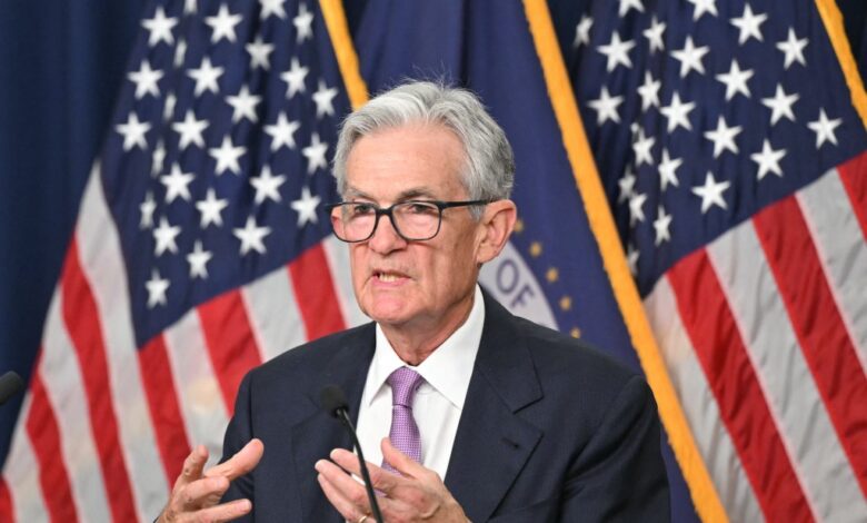 US Federal Reserve chairman Jerome Powell speaking at a press conference in Washington, DC, announcing a lending rate cut on September 18, 2024.