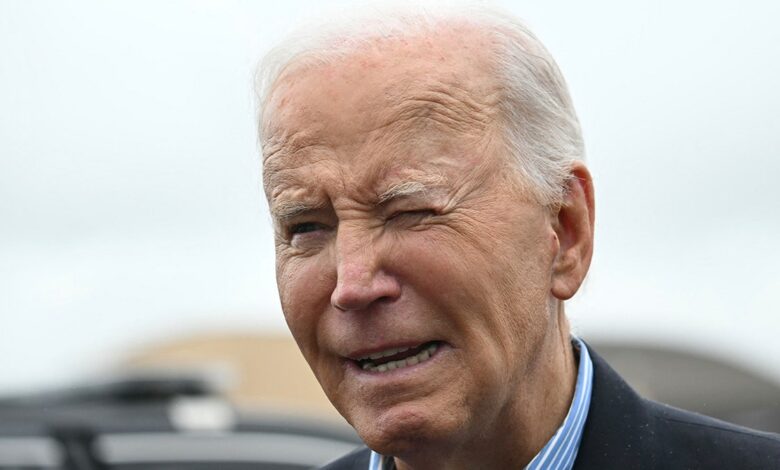 Biden squinting