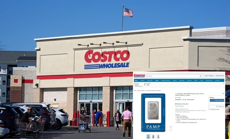 Costco is selling platinum bars, coins for $1K on website