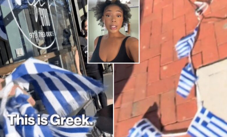 Dimwitted TikTokker tore down Greek flags at NJ restaurant thinking they were Israeli: 'Oh s--t. My bad'