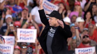 Elon Musk at Trump rally in Butler, Pa., earlier this month.