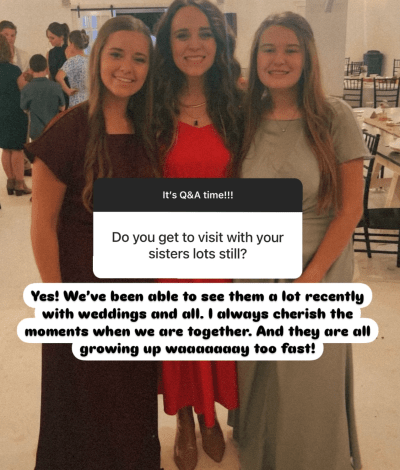 Jinger Duggar Shares Rare Photo of Younger Sisters at Wedding