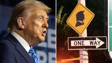 Mysterious Trump 'traffic' signs pop up along NYC streets