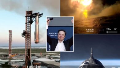 Space X successfully catches Falcon Superheavy rocket booster in 'Mechagodzilla claws'