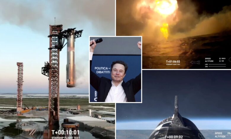 Space X successfully catches Falcon Superheavy rocket booster in 'Mechagodzilla claws'