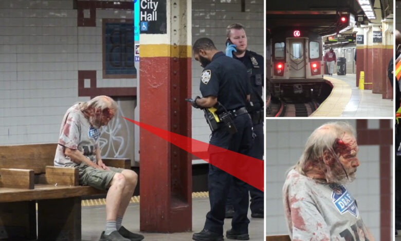 Thieves attack man sleeping in NYC subway station and leave him beaten and bloody over $95