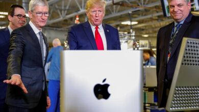 Trump says Apple's Tim Cook called with concerns about EU penalties