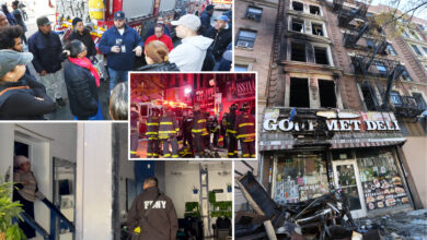 Devastated residents left destitute after a five-alarm fire destroyed Manhattan apartment building