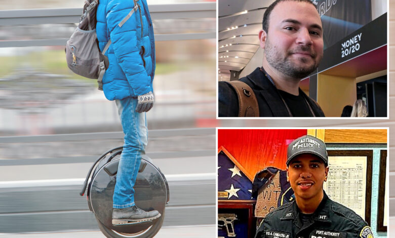 Electric unicyclist sues Port Authority cop who body slammed him outside Holland Tunnel