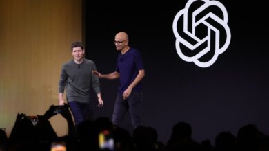 Sam Altman and Micorosoft CEO Satya Nadella