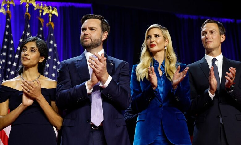 Usha Vance, JD vance, Ivanka Trump and Jared Kushner