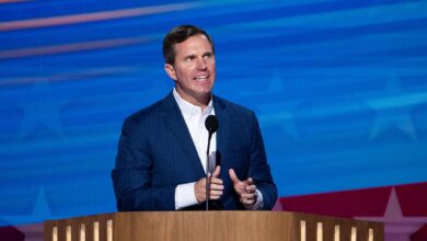 Kentucky Governor Andy Beshear speaks during the 2024 Democratic National Convention