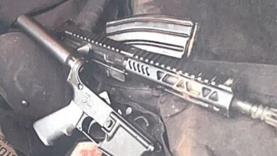 AR-15 rifle seized from migrant.