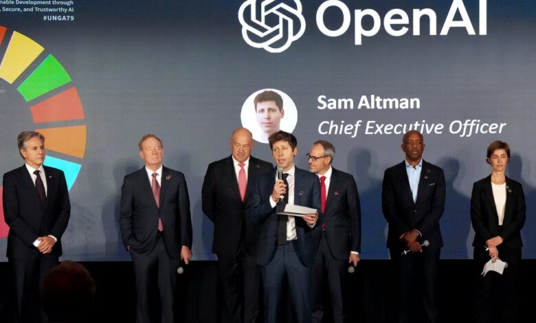 Open AI Chief Executive Officer Sam Altman speaking in September.