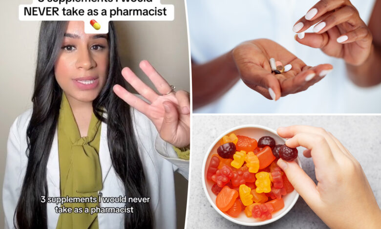 Pharmacist reveals 3 types of supplements she avoids