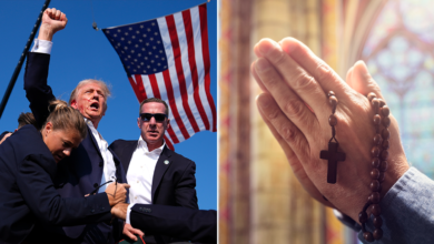 split trump prayer