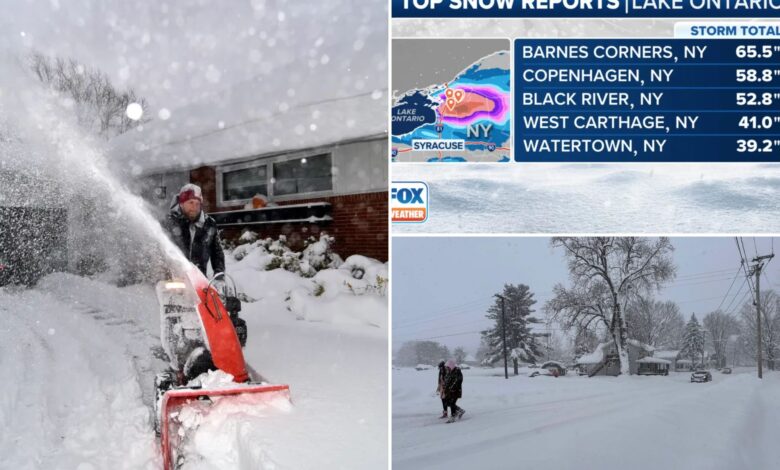 I-90 reopens in New York after snowstorm pummels Great Lakes with more than 5 feet of snow