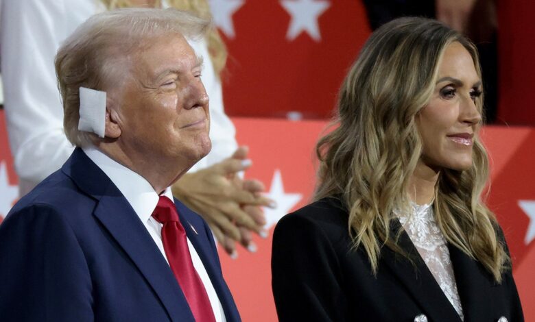 Donald Trump and his daughter-in-law Lara Trump