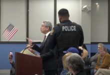 Joel Bassoff, a local resident and attorney, was ordered to be removed from the Edison Township Council meeting after he pulled out the US flag while addressing council members on Nov. 25.