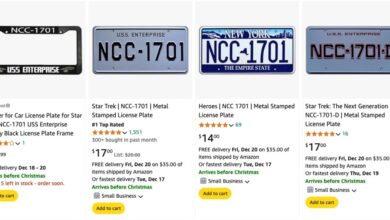 The vanity plates can easily be bought online.