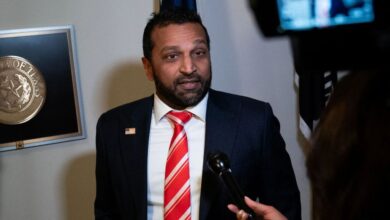 Kash Patel, U.S. President-elect Donald Trumpâs nominee for director of the FBI, speaks to reporters before a meeting with U.S. Senator Ted Cruz (R-TX) on Capitol Hill in Washington, U.S., December 12, 2024.