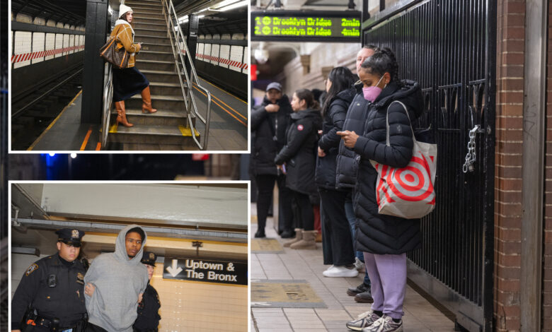 NYC straphangers hug the walls inside subway stations in wake of spiraling transit crime