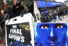 Fans give teary standing ovation during Blue Man Group's final hometown show after 34 years of NYC performances