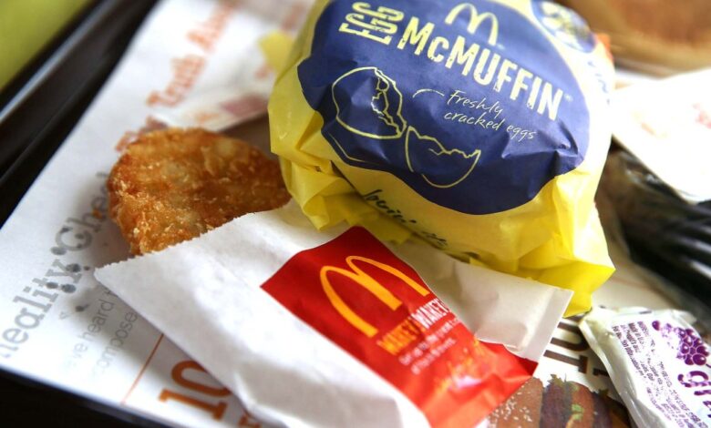 An Egg McMuffin meal at McDonald's.