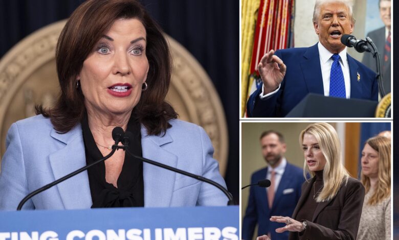 NY Gov. Kathy Hochul cancels Trump meeting in wake of DOJ suit