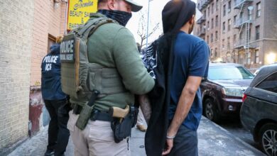 U.S. Immigration and Customs Enforcement Fugitive Operations Team conducting targeted enforcement operations in New York City on January 28, 2025.