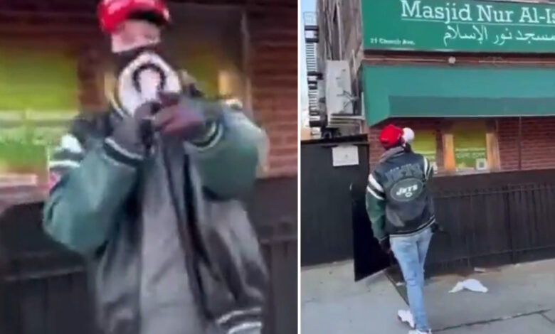 Video captures hate-filled bigot in MAGA hat screaming obscenities at NYC mosque