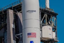 A United Launch Alliance Atlas V rocket is prepared for launch from Cape Canaveral Space Force Station April 28, 2025.