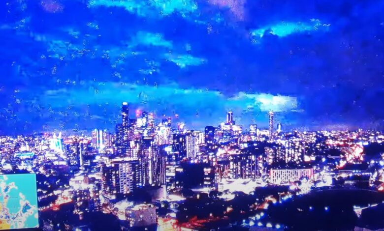 Screenshot of a YouTube video showcasing a meteor over Brisbane
