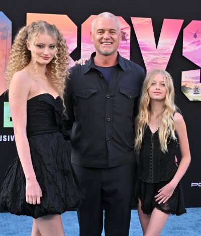 Eric Dane and his daughters.
