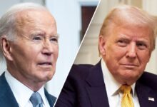 Left: President Joe Biden; Right: President-elect Donald Trump