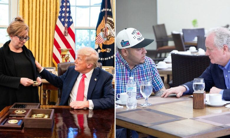 Trump with Patty Morin in Oval Office; Sen. Van Hollen with deported illegal immigrant