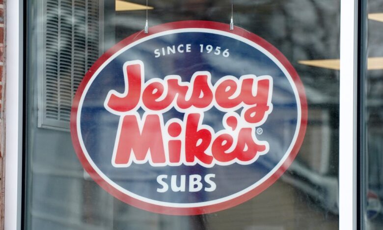 A general view of a Jersey Mike's Subs restaurant in North Haledon, NJ