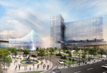 A rendering of the proposed casino at Nassau Coliseum from Las Vegas Sands Corporation.